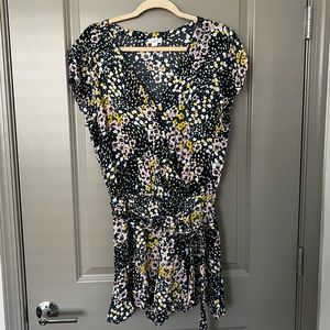 LOFT Floral Belted Romper